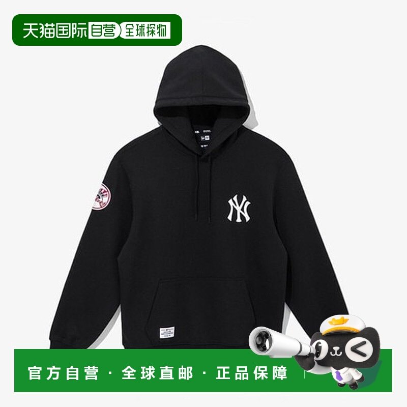 韩国直邮NEW ERA MLB 纽约洋基队袖子补丁连帽衫 14179206卫衣
