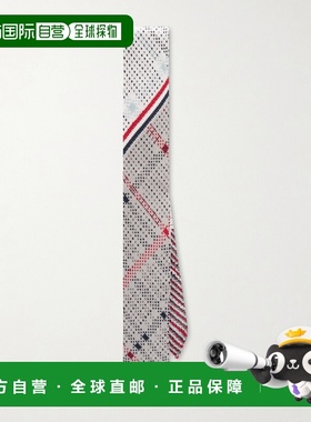 香港直邮Thom Browne 汤姆 布朗 男士 5cm 真丝提花领带 MNL078KY
