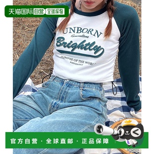 1h可退 日本直邮AS KNOW AS plus 女装 宽松短款落肩长袖T恤 半透