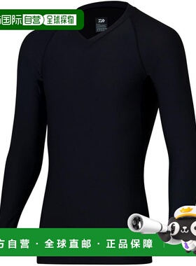 【日本直邮】达亿瓦 ICEDRY® V领打底衫 DU-6224S 黑色内衣