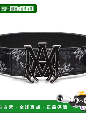香港直邮AMIRI 男士 黑色 MA Quad 4cm 腰带 AMHABE1001