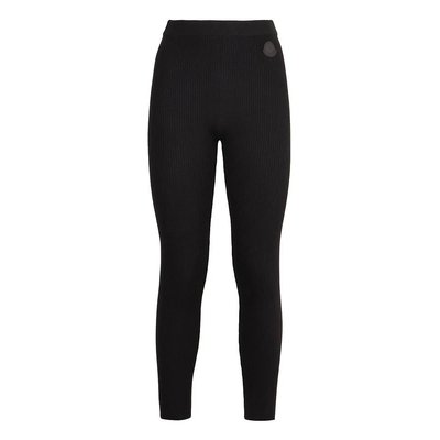 MONCLER 女士休闲裤 J20939G00005M1259999 黑色 Ribbed Leggings