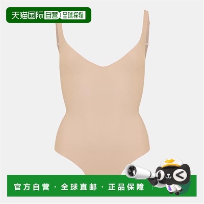 1h可退 香港直邮潮奢 SKIMS 女士 Body 深V连体衣 brown棕色 舒适