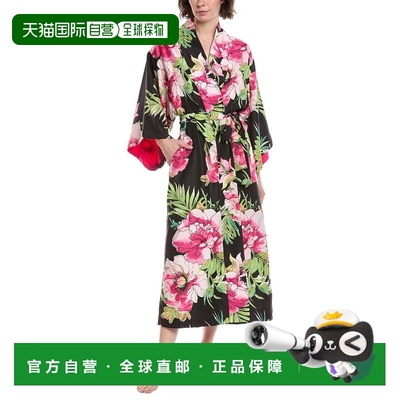 自营Natori Floral Robe - black 美国奥莱直发