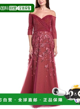 自营 Rene Ruiz单肩缎面紧身衣-粉红色 美国奥莱直发连衣裙礼服