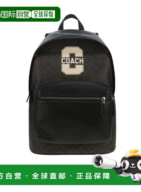 1h可退 香港直邮COACH 男士双肩包 CCF67QBWAN AW2025 黑色 logo