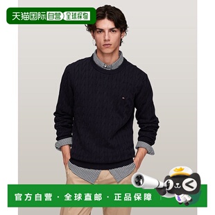 日本直邮TOMMY HILFIGER 经典缆绳圆领毛衣 上衣[TO3203EM011436]