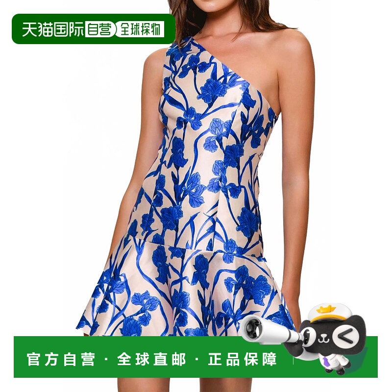 自营hutchSilas Mini Dress In Cobalt Vining Orchids - cobalt