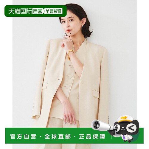 日本直邮UNTITLED 亚麻质感无彩色帆布夹克 [UN1285EW070633]