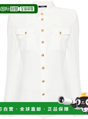 香港直邮BALMAIN 女士衬衫 CF1HS050SD420 SS2024 白色 Balmain S