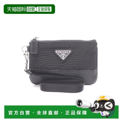 日本直邮中古Prada普拉达女S级99新card case卡包尼龙零钱包黑色