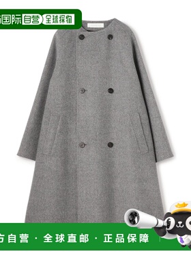 1h可退 日本直邮GALERIE VIE 女装 双面呢 无领长款 trench coat