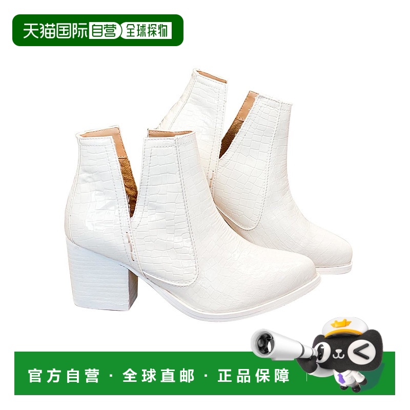 自营 not rated footwear女士白色鳄鱼纹 Tarim 短靴 - 白色鳄鱼