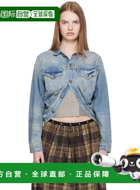 1h可退 香港直邮潮奢 R13 女士 蓝色 Wrap Around 卡车司机牛仔夹