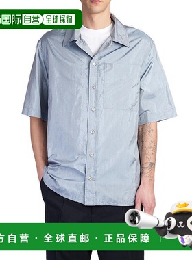 香港直邮Jil Sander 吉尔 桑达 男士 短袖缎面衬衫 J47DL0165J700