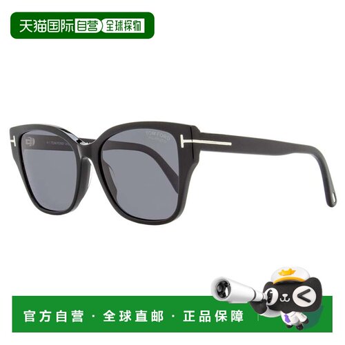 自营tom ford汤姆福特 女士偏光 Elsa 太阳镜 TF1108 01D 黑色 55