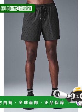 香港直邮alo yoga 纯色系带吸汗运动短裤 男款 黑色/Blackm6125rA