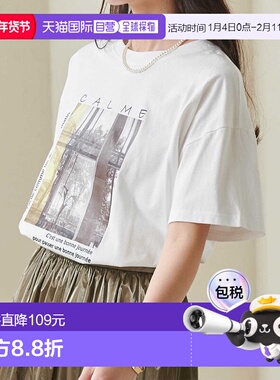 日本直邮RANAN  logo印花T恤 [R05096EW014201]短袖