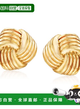 自营 Ross-Simons Italian 14kt Yellow Gold Puffed Knot Clip-O