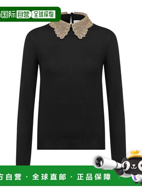 香港直邮Dior 可拆卸绣花领毛衣 554S35X2059针织衫