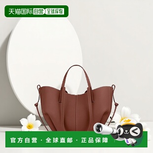 自营欧洲直邮POLENE Cyme Mini女士手提包单肩包干邑色小牛皮