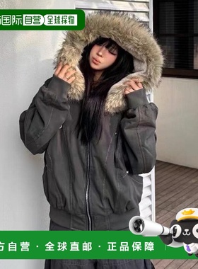 日本直邮UP START 女装 仿毛领宽松夹克 半拉链圆润廓形 LP0589