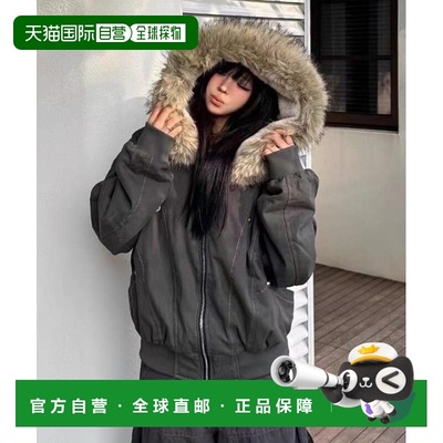 日本直邮UP START 女装 仿毛领宽松夹克 半拉链圆润廓形 LP0589