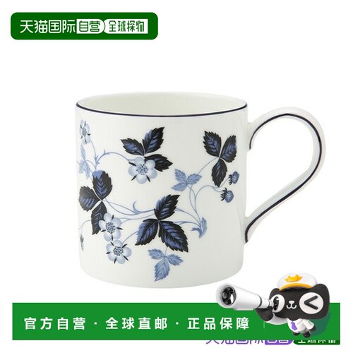 日本直邮Wedgwood 草莓蓝墨水图案350ml马克杯套装 杯子餐具瓷器