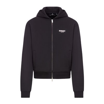 Represent 男士针织毛衣 OCM41122001 AW2024 黑色 长袖连帽衫