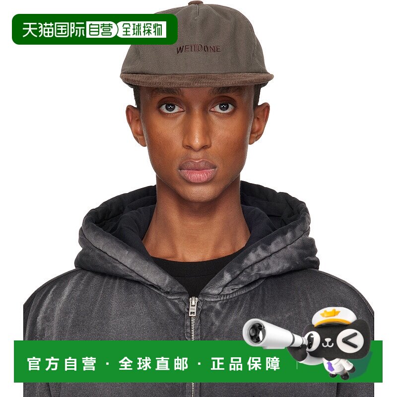 1h可退 香港直邮潮奢 We11Done 男士 灰色 & 棕色 Work 棒球帽 WD