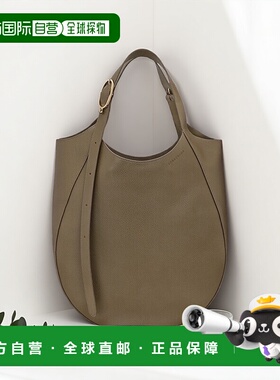 自营1h可退 欧洲直邮LONGCHAMP珑骧 女士灰绿色Le Foulonne XL 手