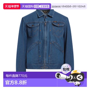1h可退 香港直邮Sandro X Wrangler 男士 牛仔布夹克 blue蓝色 舒