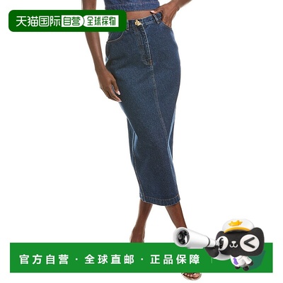 自营Oscar de la Renta Denim Skirt - blue 美国奥莱直发半身裙