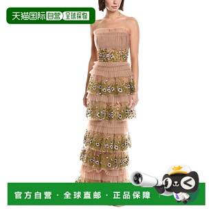 brown Gown 美国奥莱直发连衣裙长裙 Notte 自营Marchesa