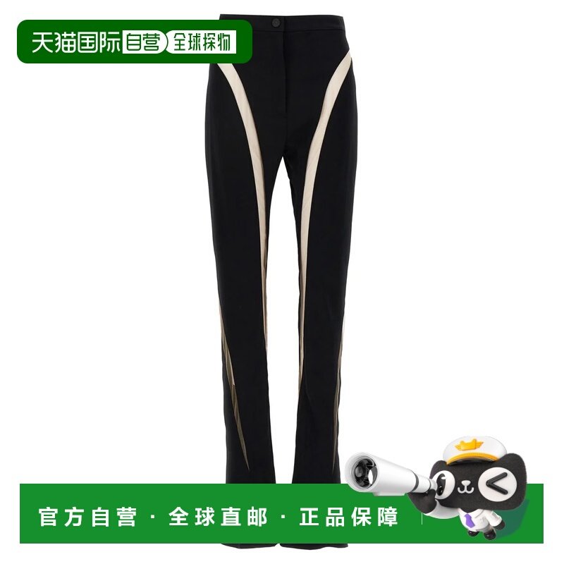 香港直邮MUGLER 女士休闲裤 24P1PA0404470B99N1 AW2024 黑色,女装/女士精品,休闲裤,淘宝优惠券,粉丝福利购,淘宝优惠卷