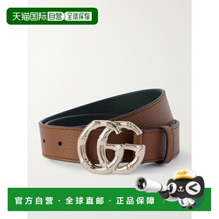 1h可退 香港直邮潮奢 Gucci 古驰 女士 织纹皮革皮带 847228AAEAO