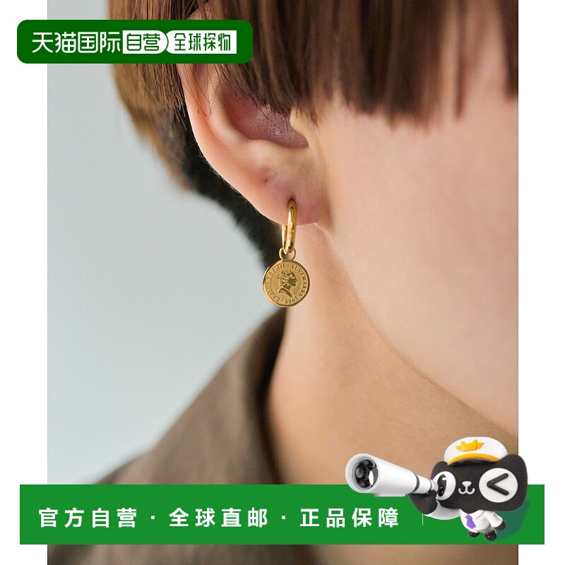 1h可退 日本直邮ear PAPILLONNER 女士 不过敏不锈钢 可拆卸钱币