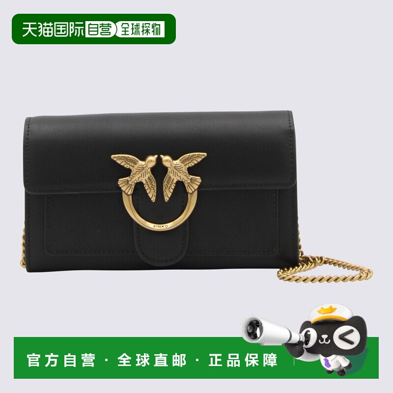香港直邮PINKO 女士斜挎包 100062A0F1Z99Q CO 黑色 徽标单肩包图片