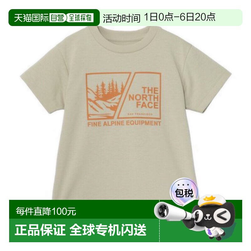 日本直邮THE NORTH FACE 幼儿短袖观点图案T恤 NTT32507 儿童北面图片