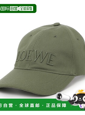 日本直邮LOEWE 棉质帽子6 片式帽子绿色女士K820358x81 4235