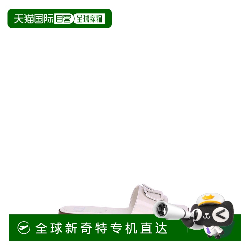 1h可退 香港直邮Valentino 华伦天奴 女士 leathe VLogo 漆皮凉拖