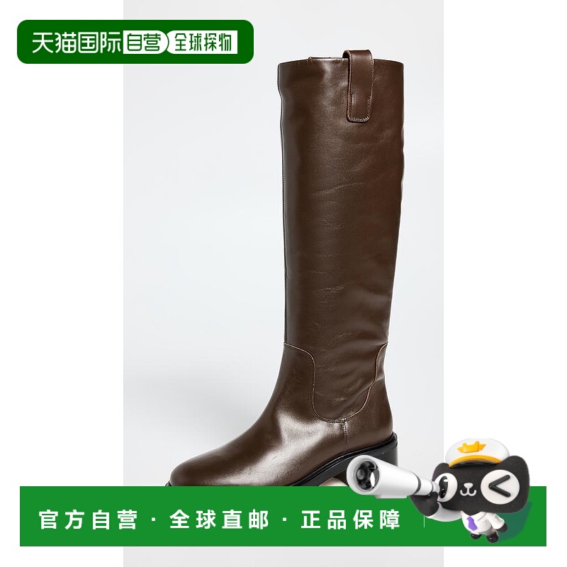 1h可退 【美国直邮】AEYDE Henry小牛皮Moka时装靴 女鞋长筒靴