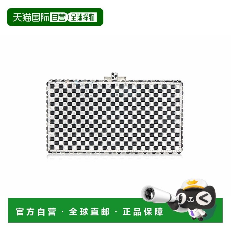 自营 judith leiber couture袖矩形-银色莱茵多色 美国奥莱直发