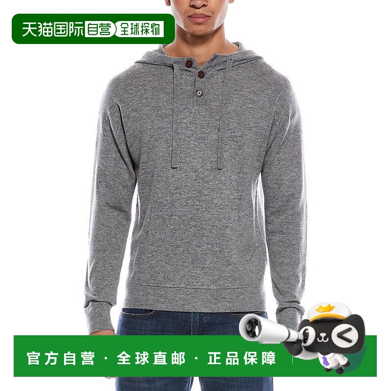 自营Brodie Cashmere Button Up Wool & Cashmere-Blend Hoodie -