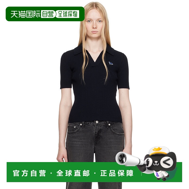 1h可退 香港直邮潮奢 MAISON KITSUNE 女士 海军蓝 Baby Fox Patc