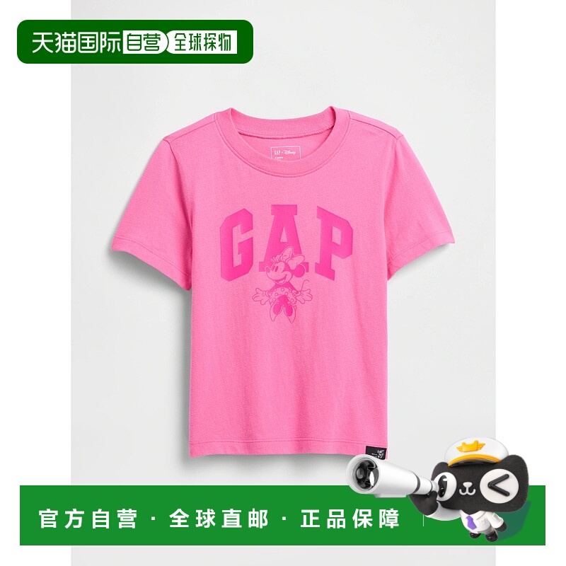 1h可退 日本直邮GAP儿童迪士尼联名米妮GAP logo T恤 767980