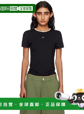 1h可退 香港直邮潮奢 Miaou 女士 黑色 Rhinestone Mini T 恤 702