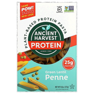 香港直邮Ancient Harvest,植物蛋白意大利面,绿扁豆通心粉,9.6