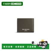 自营欧洲直邮Balenciaga巴黎世家 Credit男士 卡其色logo标识钱包