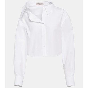 Valentino 棉质衬衫 华伦天奴 不对称短款 000276 女士 潮奢
